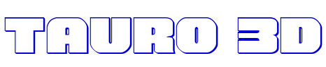 Tauro 3D шрифт